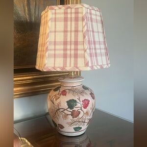 Small Chinoiserie Porcelain Ginger Jar Lamp Asian